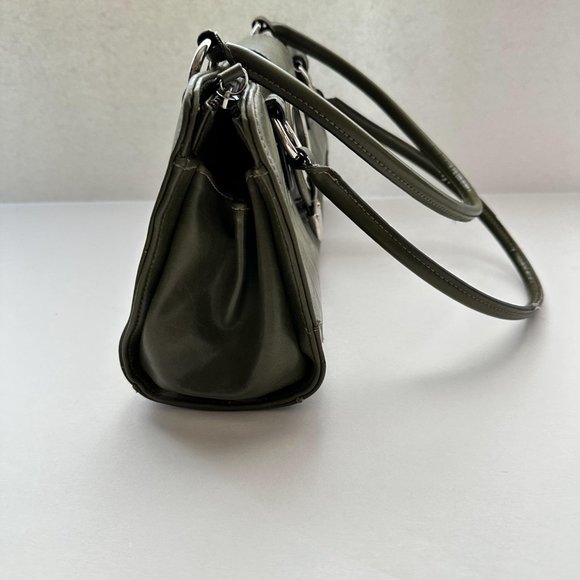 VTG Hillard & Hanson Vinyl Handbag Purse Double Handle Strap Bag Magnet Closure - Picture 3 of 16